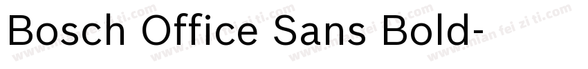 Bosch Office Sans Bold字体转换
